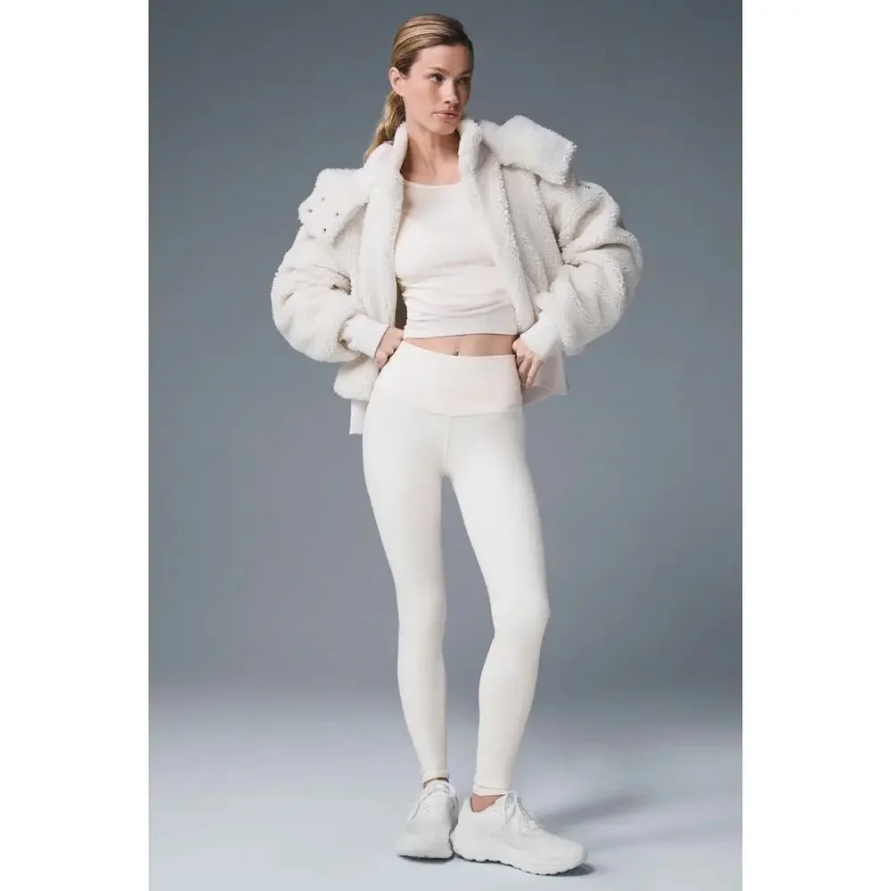 NWT Alo Yoga Foxy Sherpa Jacket Ivory Sz XS